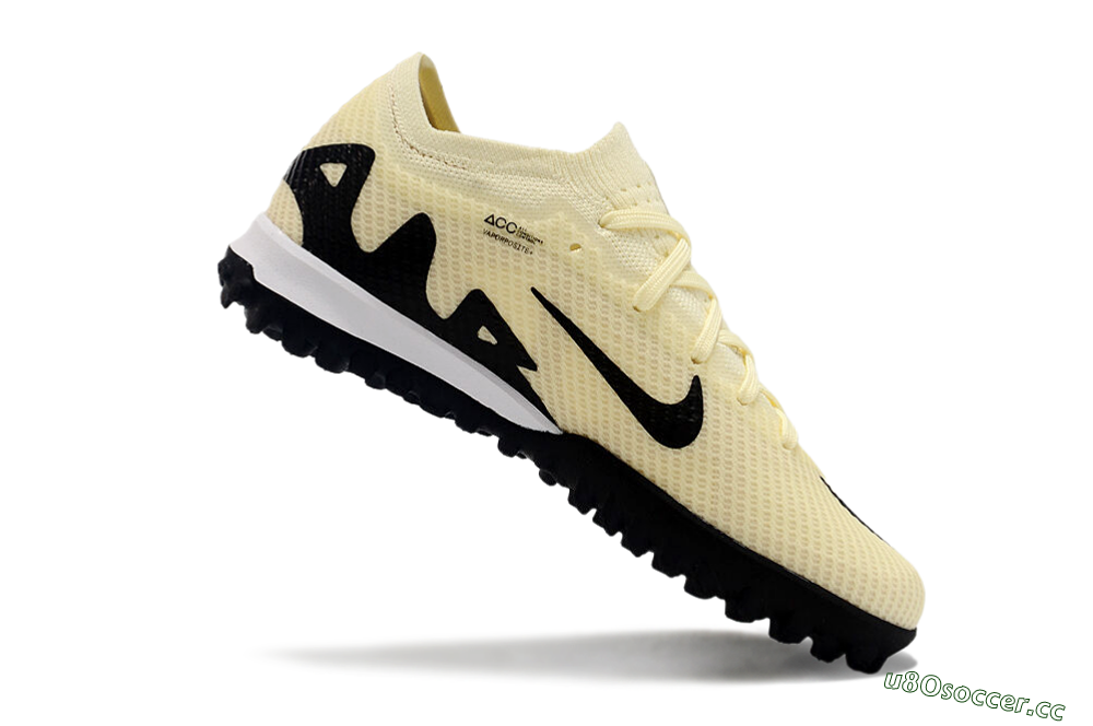 Kids Nike Air Zoom Mercurial Vapor 15 Elite TF Artificial Turf Low-Tops Football Shoes - Beige/Black/White 3