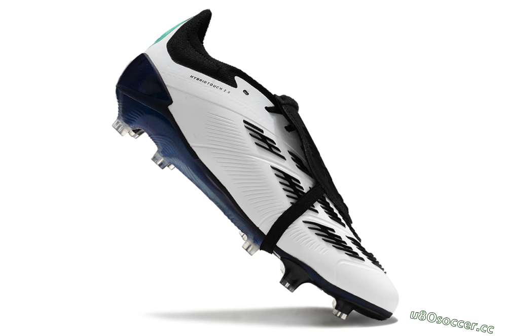 Men's Adidas Predator Elite Foldover Tongue FG Firm Ground Low-Tops Football Boots - White/Jade/Black 4