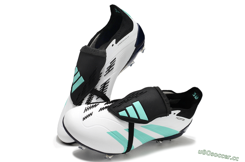 Men's Adidas Predator Elite Foldover Tongue FG Firm Ground Low-Tops Football Boots - White/Jade/Black 3