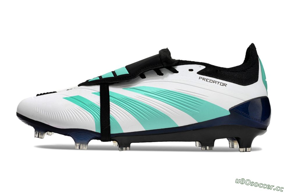 Men's Adidas Predator Elite Foldover Tongue FG Firm Ground Low-Tops Football Boots - White/Jade/Black 0