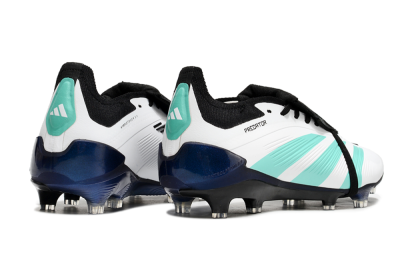 Men's Adidas Predator Elite Foldover Tongue FG Firm Ground Low-Tops Football Boots - White/Jade/Black