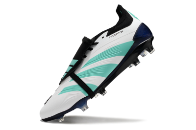 Men's Adidas Predator Elite Foldover Tongue FG Firm Ground Low-Tops Football Boots - White/Jade/Black