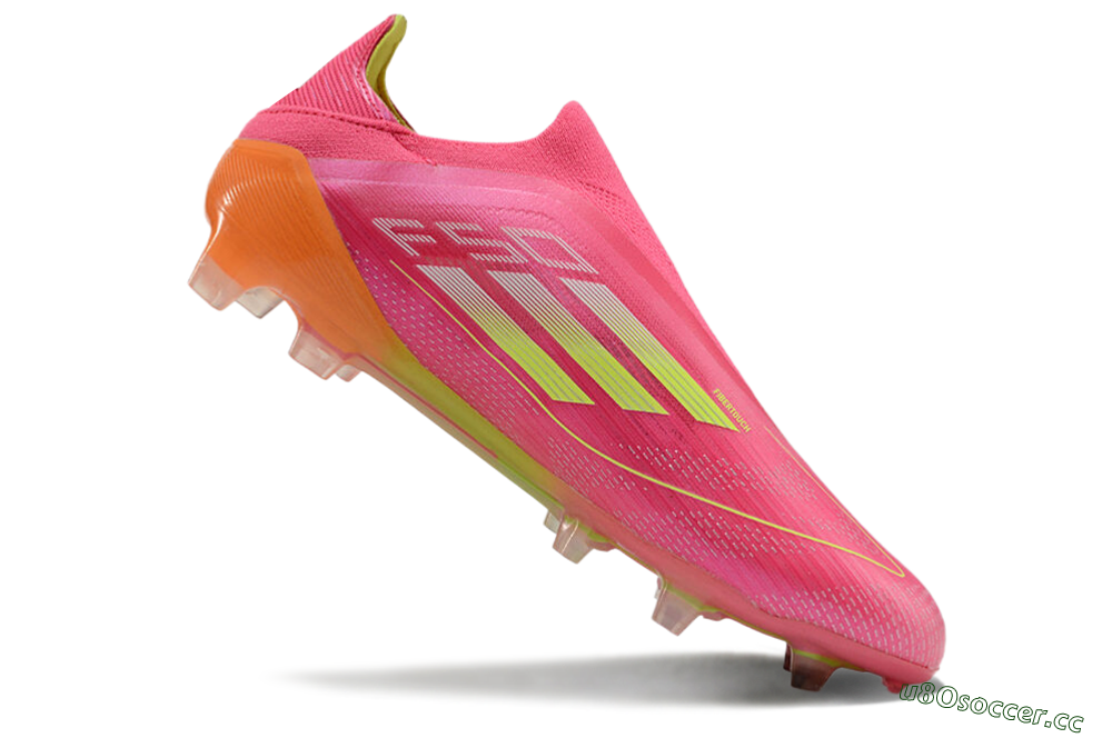 Men's Adidas F50 Elite FG Firm Ground Low-Tops Football Boots - Pink/Yellow/Orange 4