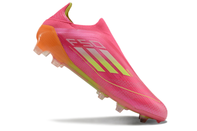 Men's Adidas F50 Elite FG Firm Ground Low-Tops Football Boots - Pink/Yellow/Orange