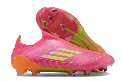 Men's Adidas F50 Elite FG Firm Ground Low-Tops Football Boots - Pink/Yellow/Orange