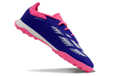 Unisex Adidas Predator 24 Elite TF Artificial Turf Low-Tops Football Shoes - Blue/White/Pink