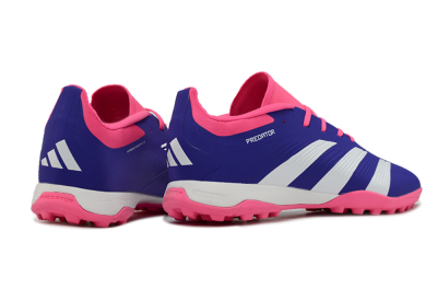 Unisex Adidas Predator 24 Elite TF Artificial Turf Low-Tops Football Shoes - Blue/White/Pink