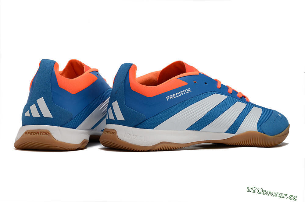 Men's Adidas Predator 24 Elite IC Indoor & Futsal Low-Tops Football Shoes - Blue/White/Red 6