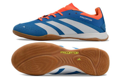 Men's Adidas Predator 24 Elite IC Indoor & Futsal Low-Tops Football Shoes - Blue/White/Red