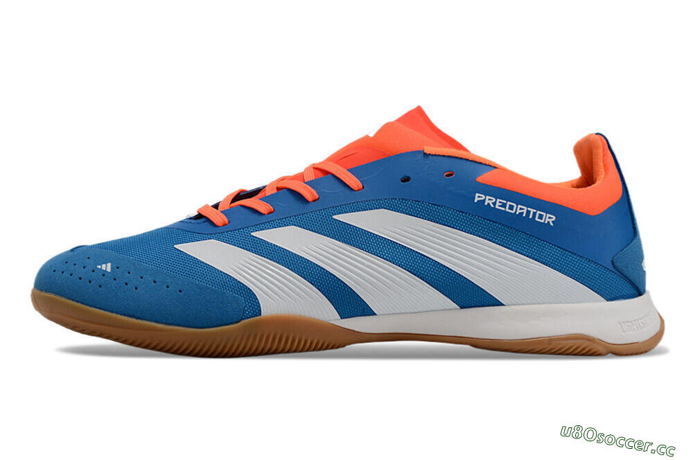 Men's Adidas Predator 24 Elite IC Indoor & Futsal Low-Tops Football Shoes - Blue/White/Red 0