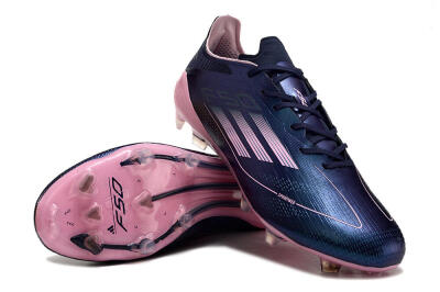 Men's Adidas F50 Elite FG Firm Ground Low-Tops Football Boots - Blue/Pink/Black