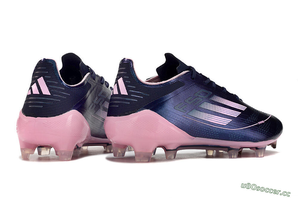 Men's Adidas F50 Elite FG Firm Ground Low-Tops Football Boots - Blue/Pink/Black 6