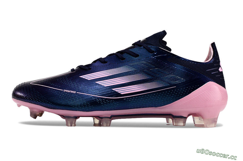 Men's Adidas F50 Elite FG Firm Ground Low-Tops Football Boots - Blue/Pink/Black 0