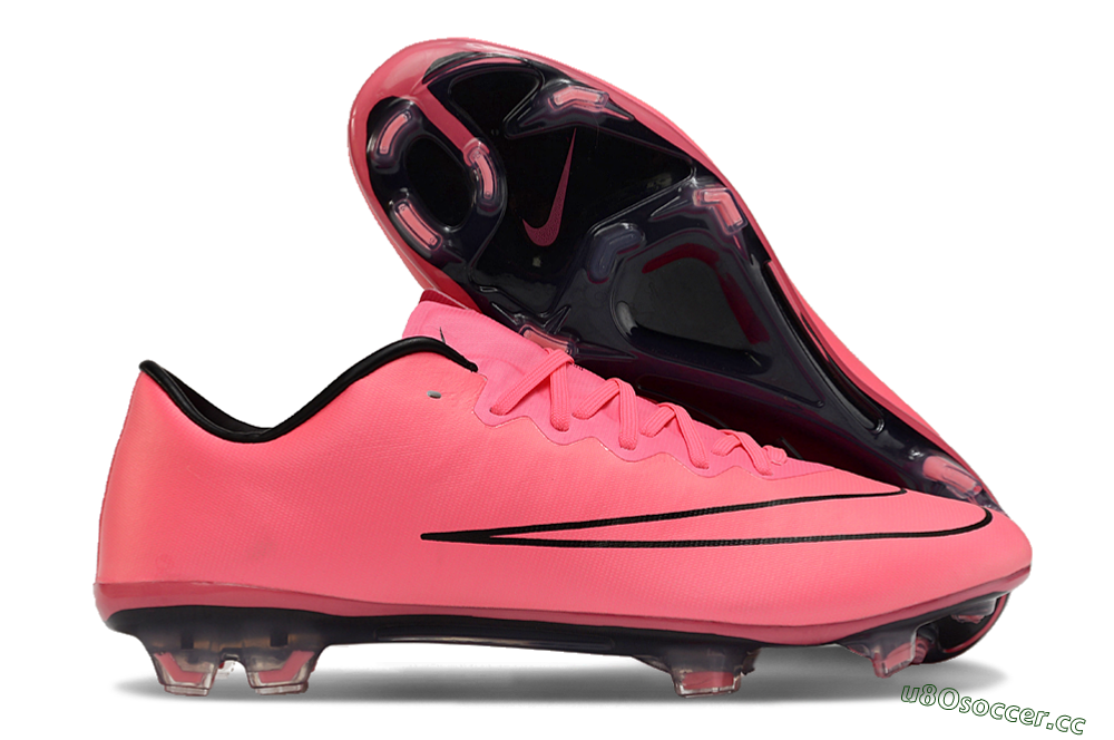 Men's Nike Mercurial Vapor 10 FG Firm Ground Low-Tops Football Boots - Pink/Black 2