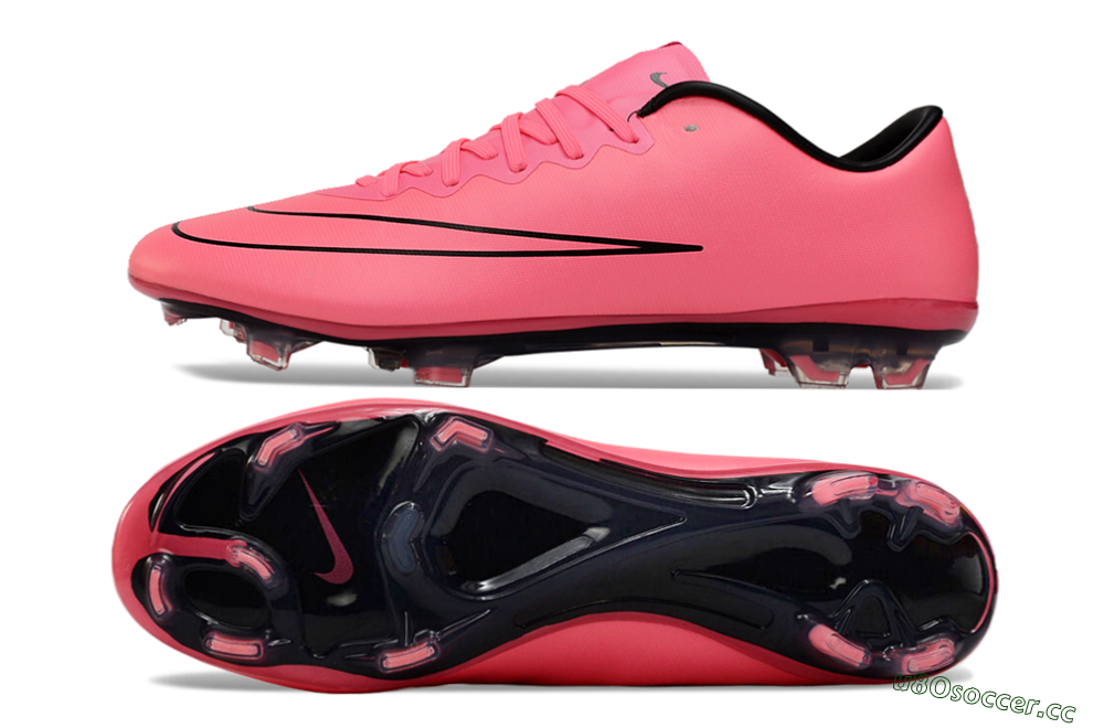 Men's Nike Mercurial Vapor 10 FG Firm Ground Low-Tops Football Boots - Pink/Black 1
