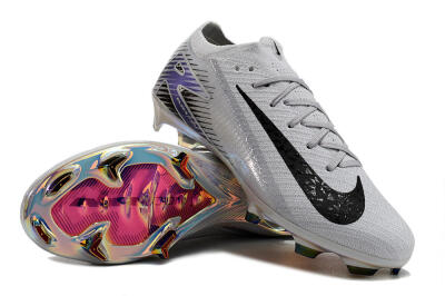Men's Nike Air Zoom Mercurial Vapor 16 Elite FG Firm Ground Low-Tops Football Boots - Grey/Black/Blue