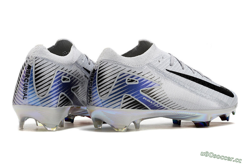 Men's Nike Air Zoom Mercurial Vapor 16 Elite FG Firm Ground Low-Tops Football Boots - Grey/Black/Blue 6