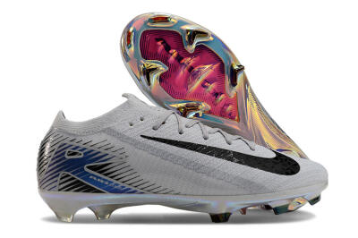 Men's Nike Air Zoom Mercurial Vapor 16 Elite FG Firm Ground Low-Tops Football Boots - Grey/Black/Blue