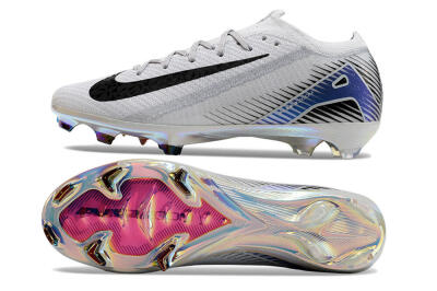 Men's Nike Air Zoom Mercurial Vapor 16 Elite FG Firm Ground Low-Tops Football Boots - Grey/Black/Blue