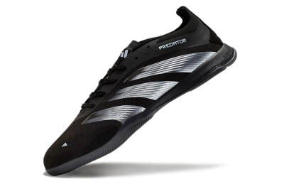 Men's Adidas Predator 24 Elite IC Indoor & Futsal Low-Tops Football Shoes - Black/Silver