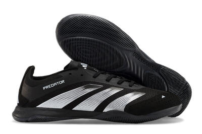 Men's Adidas Predator 24 Elite IC Indoor & Futsal Low-Tops Football Shoes - Black/Silver