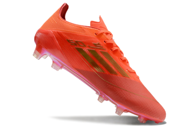 Men's Adidas F50 Elite FG Firm Ground Low-Tops Football Boots - Red/Gold