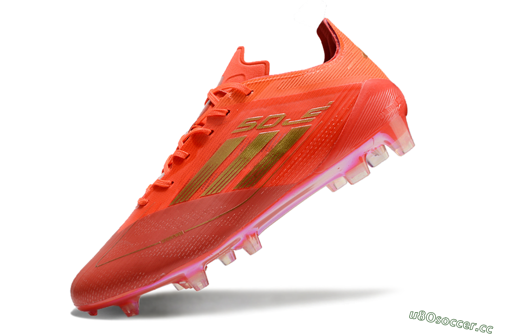 Men's Adidas F50 Elite FG Firm Ground Low-Tops Football Boots - Red/Gold 5