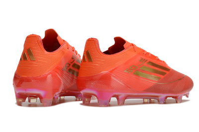 Men's Adidas F50 Elite FG Firm Ground Low-Tops Football Boots - Red/Gold