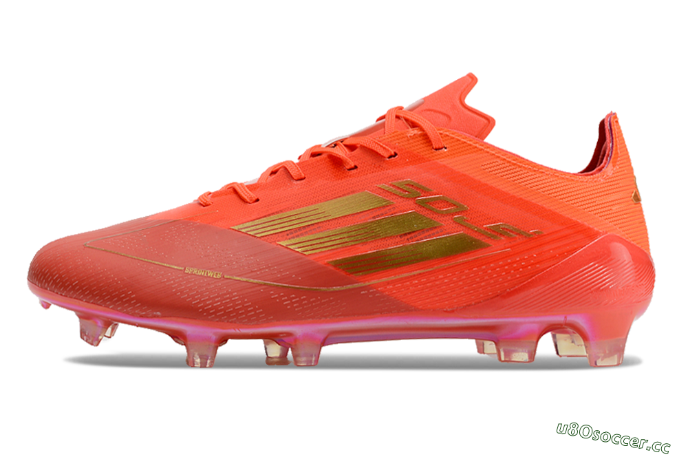 Men's Adidas F50 Elite FG Firm Ground Low-Tops Football Boots - Red/Gold 0