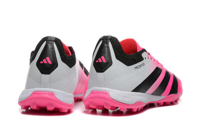 Men's Adidas Predator 24 Elite TF Artificial Turf Low-Tops Football Shoes - Pink/Black/White