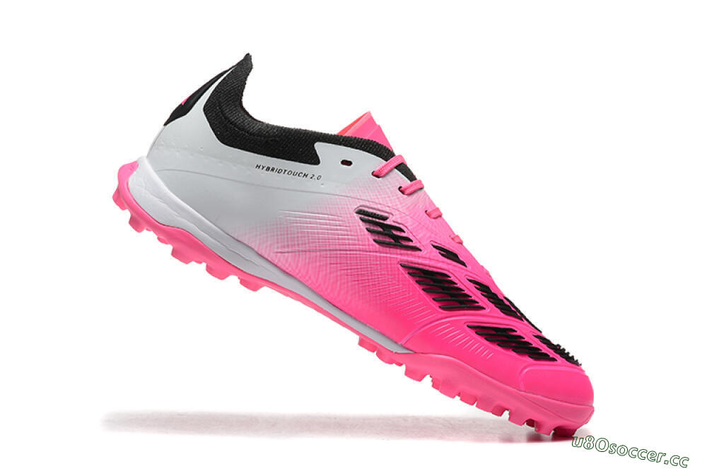 Men's Adidas Predator 24 Elite TF Artificial Turf Low-Tops Football Shoes - Pink/Black/White 4