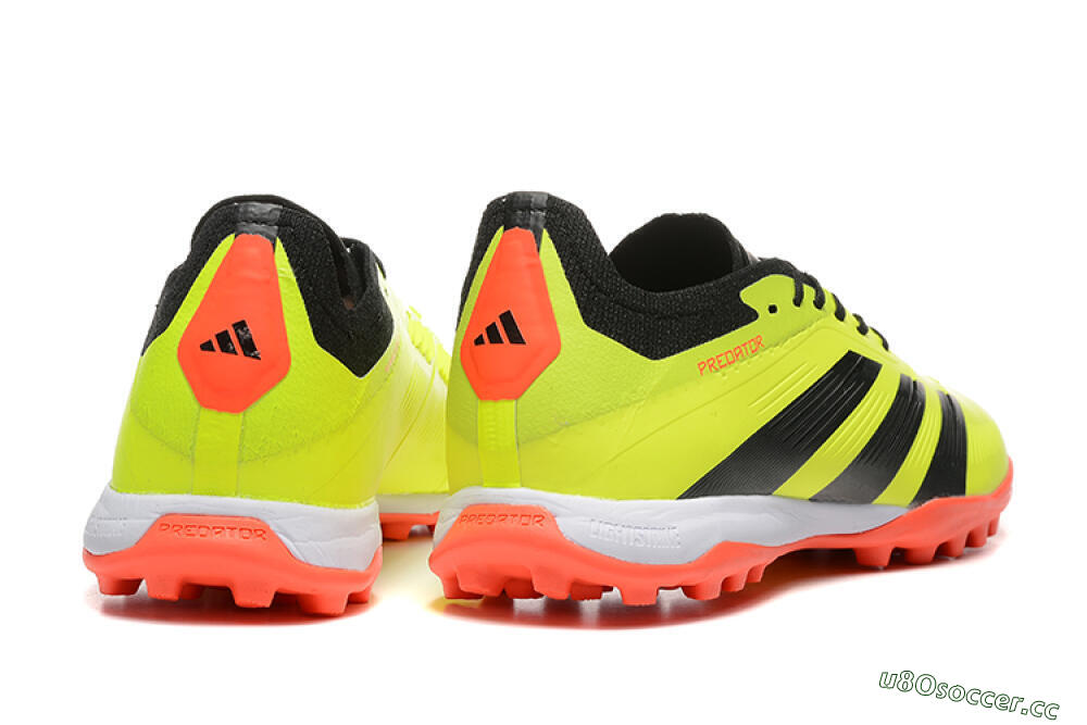 Men's Adidas Predator 24 Elite TF Artificial Turf Low-Tops Football Shoes - Yellow/Black/Red 6