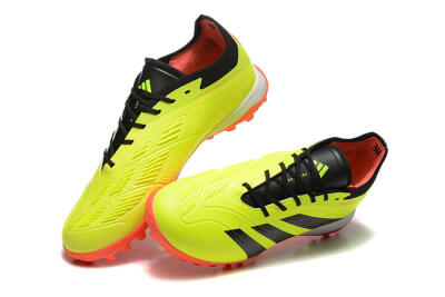 Men's Adidas Predator 24 Elite TF Artificial Turf Low-Tops Football Shoes - Yellow/Black/Red
