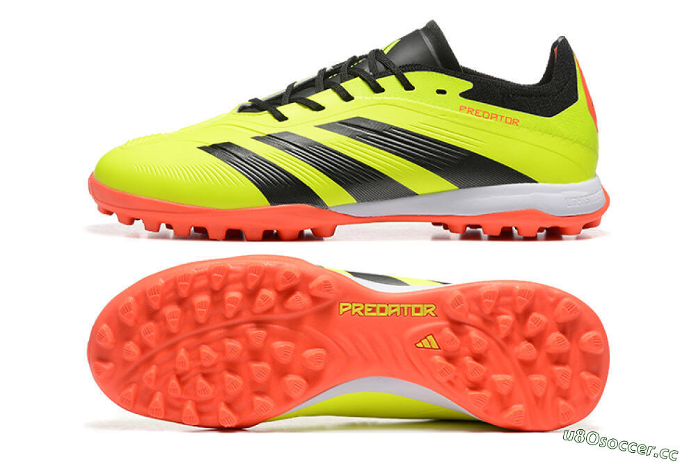 Men's Adidas Predator 24 Elite TF Artificial Turf Low-Tops Football Shoes - Yellow/Black/Red 1