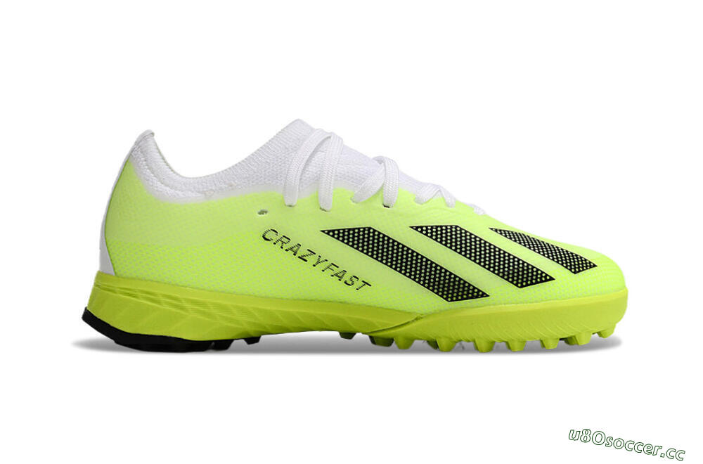 Kids Adidas X Speedportal .1 TF Artificial Turf Low-Tops Football Shoes - Yellow/Black/White 7