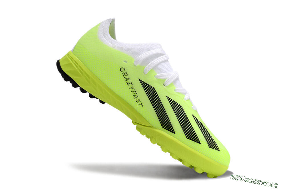 Kids Adidas X Speedportal .1 TF Artificial Turf Low-Tops Football Shoes - Yellow/Black/White 4