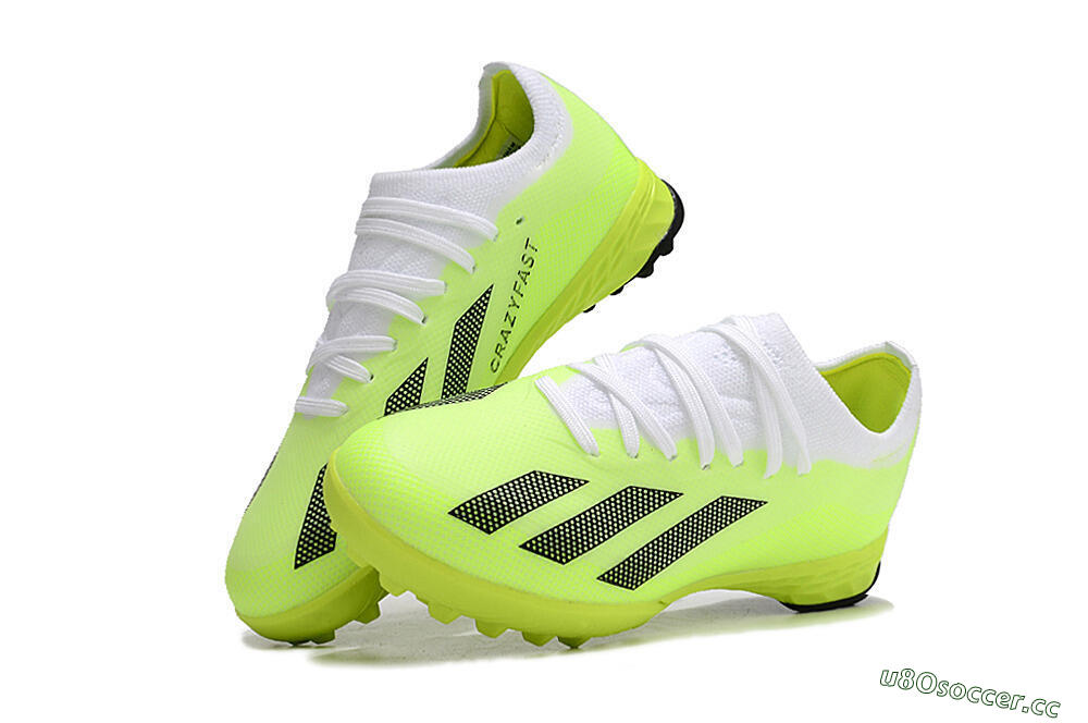 Kids Adidas X Speedportal .1 TF Artificial Turf Low-Tops Football Shoes - Yellow/Black/White 3