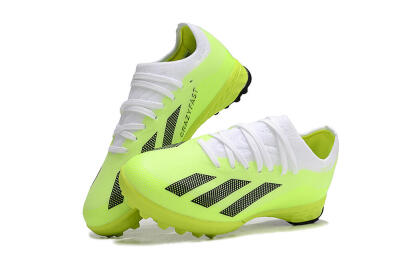 Kids Adidas X Speedportal .1 TF Artificial Turf Low-Tops Football Shoes - Yellow/Black/White