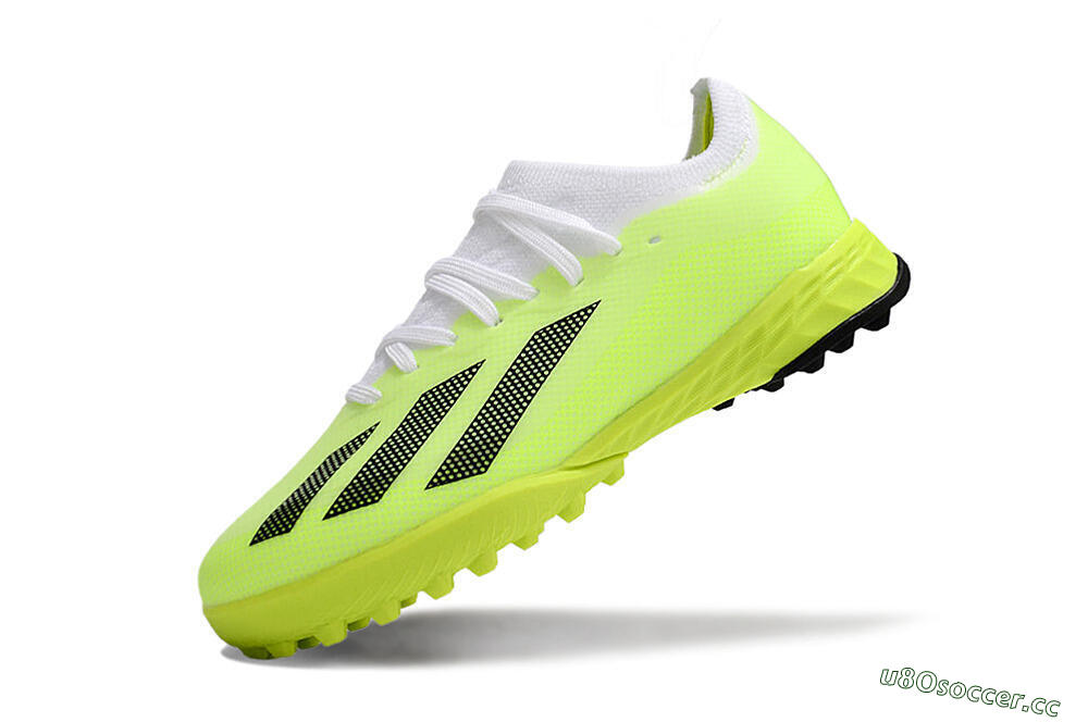Kids Adidas X Speedportal .1 TF Artificial Turf Low-Tops Football Shoes - Yellow/Black/White 5