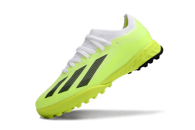 Kids Adidas X Speedportal .1 TF Artificial Turf Low-Tops Football Shoes - Yellow/Black/White