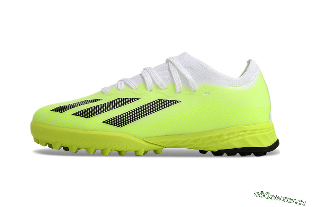 Kids Adidas X Speedportal .1 TF Artificial Turf Low-Tops Football Shoes - Yellow/Black/White 0