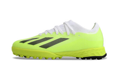 Kids Adidas X Speedportal .1 TF Artificial Turf Low-Tops Football Shoes - Yellow/Black/White