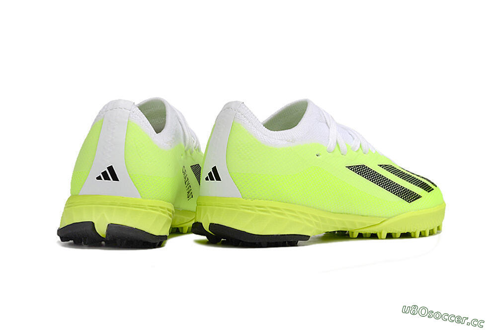 Kids Adidas X Speedportal .1 TF Artificial Turf Low-Tops Football Shoes - Yellow/Black/White 6