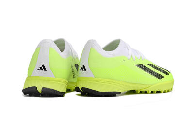 Kids Adidas X Speedportal .1 TF Artificial Turf Low-Tops Football Shoes - Yellow/Black/White