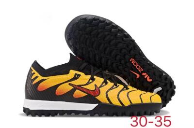 Kids Nike Air Zoom Mercurial Vapor 15 Elite TF Artificial Turf Low-Tops Football Shoes - Black/Yellow/Red