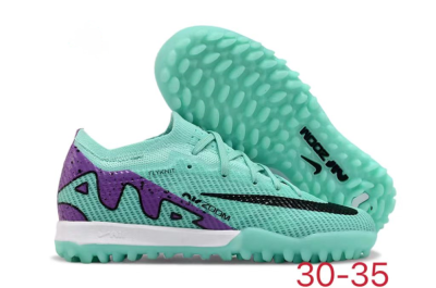 Kids Nike Air Zoom Mercurial Vapor 15 Elite TF Artificial Turf Low-Tops Football Shoes - Jade/Purple/Black