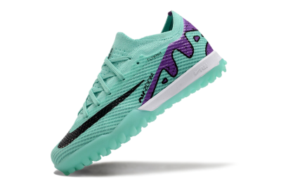 Kids Nike Air Zoom Mercurial Vapor 15 Elite TF Artificial Turf Low-Tops Football Shoes - Jade/Purple/Black
