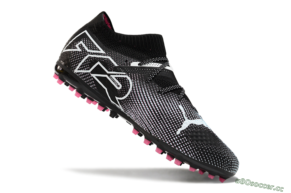 Men's Puma Future Ultimate MG Multi Ground Low-Tops Football Boots - Black/White/Pink 4