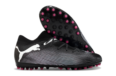 Men's Puma Future Ultimate MG Multi Ground Low-Tops Football Boots - Black/White/Pink