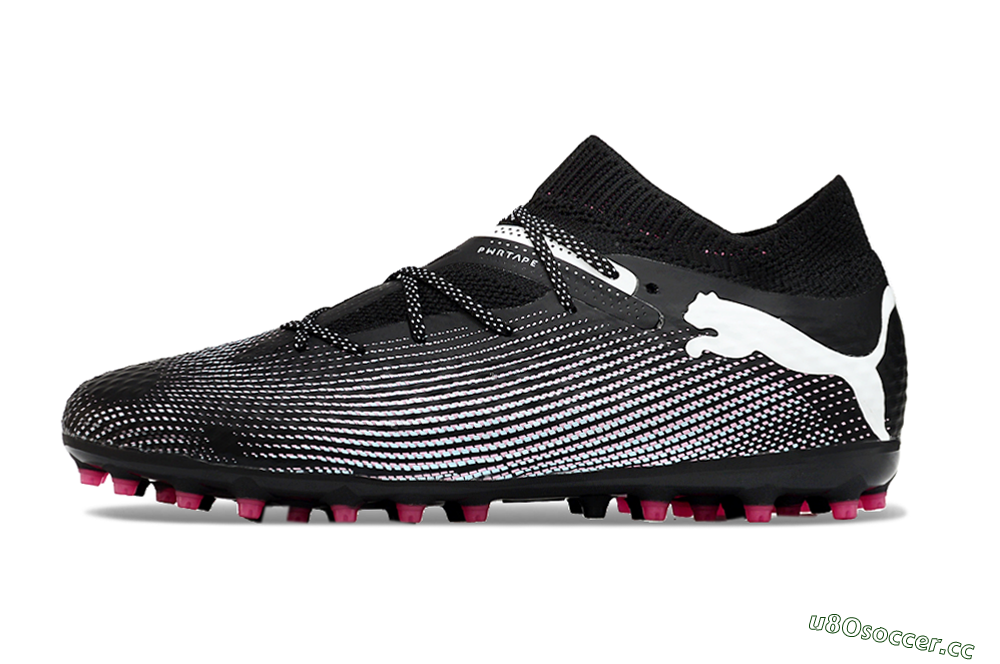 Men's Puma Future Ultimate MG Multi Ground Low-Tops Football Boots - Black/White/Pink 0
